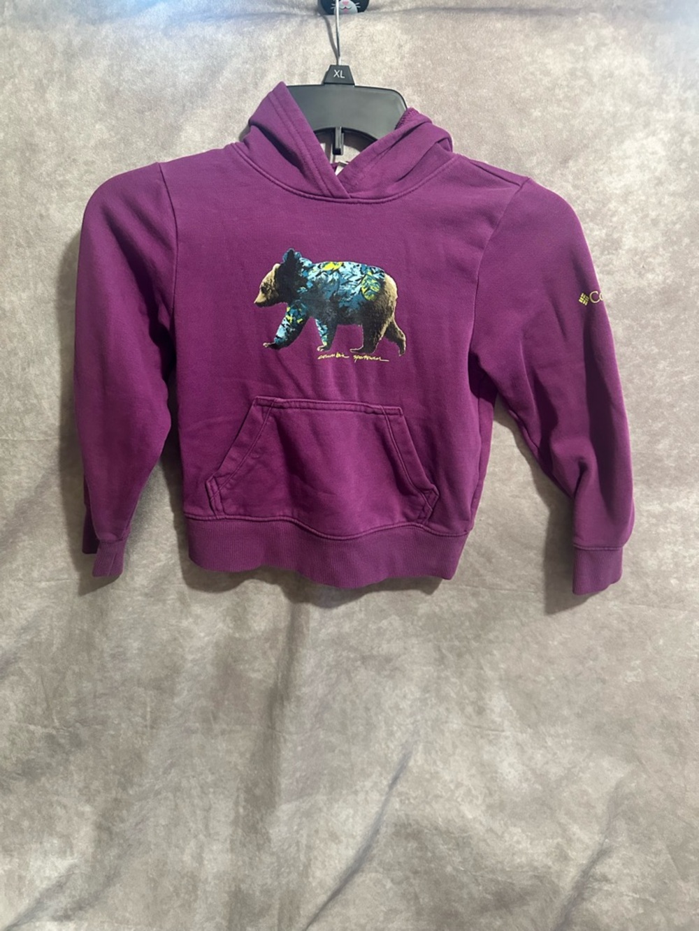 Columbia Purple Girls' Bear Graphic Hoodie